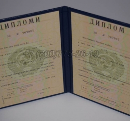 Диплом о Высшем Образовании Таджикской ССР в Чите
